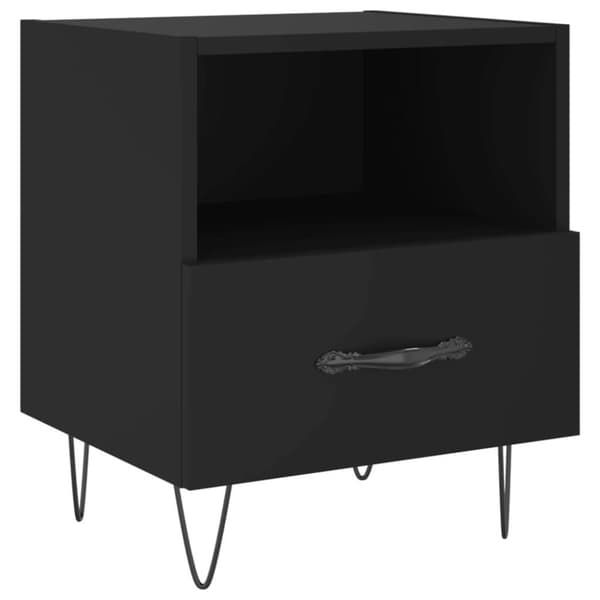 vidaXL sengeborde 2 stk. 40x35x47,5 cm konstrueret træ sort