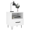 Miniatyrbilde 3 av 11: vidaXL Nattbord 2 stk hvit 40x35x47,5 cm konstruert tre