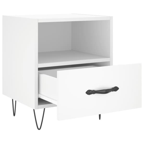 vidaXL Nattbord 2 stk hvit 40x35x47,5 cm konstruert tre