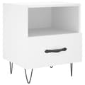 Miniatyrbilde 5 av 11: vidaXL Nattbord 2 stk hvit 40x35x47,5 cm konstruert tre