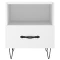 Miniatyrbilde 6 av 11: vidaXL Nattbord 2 stk hvit 40x35x47,5 cm konstruert tre