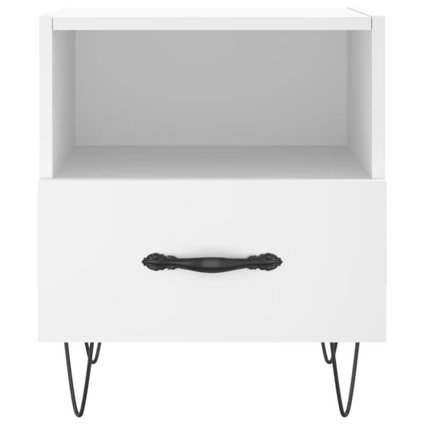 vidaXL Nattbord 2 stk hvit 40x35x47,5 cm konstruert tre