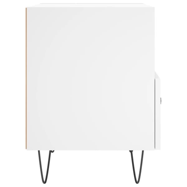 vidaXL Nattbord 2 stk hvit 40x35x47,5 cm konstruert tre