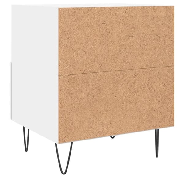 vidaXL Nattbord 2 stk hvit 40x35x47,5 cm konstruert tre