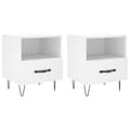 Miniatyrbilde 1 av 11: vidaXL Nattbord 2 stk hvit 40x35x47,5 cm konstruert tre