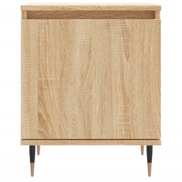 vidaXL sengeborde 2 stk. 40x30x50 cm konstrueret træ sonoma-eg