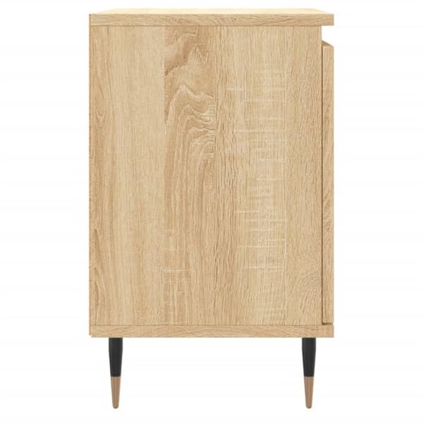 vidaXL sengeborde 2 stk. 40x30x50 cm konstrueret træ sonoma-eg
