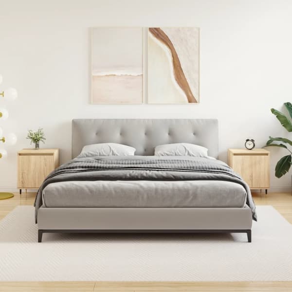 vidaXL sengeborde 2 stk. 40x30x50 cm konstrueret træ sonoma-eg
