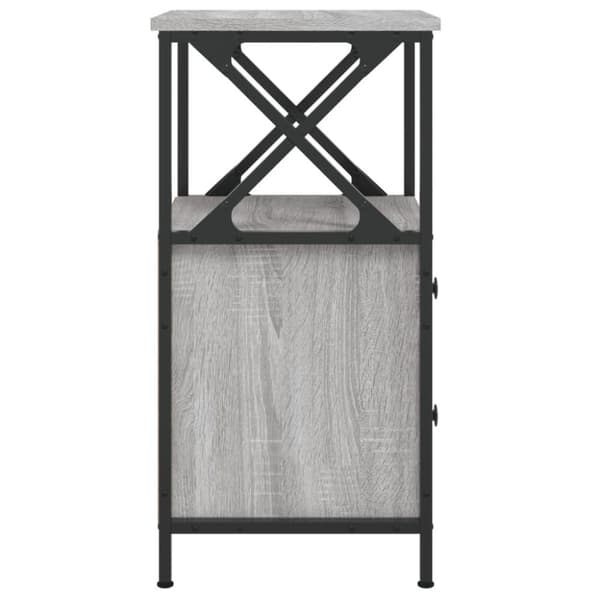 vidaXL sengebord 34x35,5x70 cm konstrueret træ grå sonoma-eg