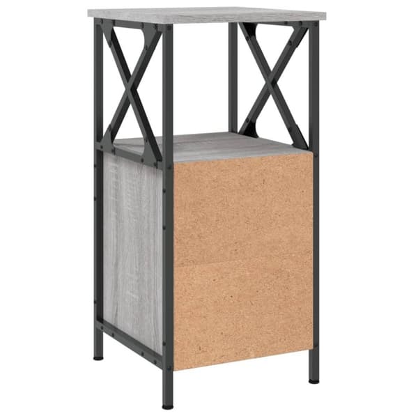 vidaXL sengebord 34x35,5x70 cm konstrueret træ grå sonoma-eg