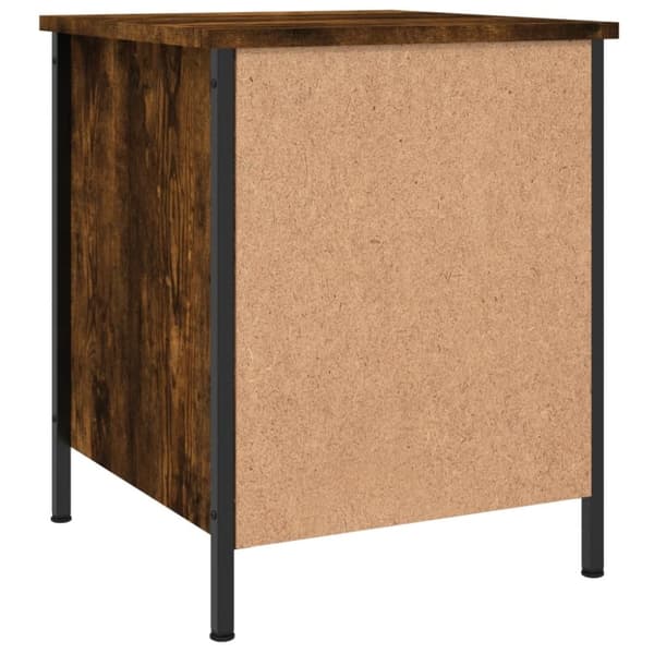 vidaXL sengebord 40x42x50 cm konstrueret træ røget egetræsfarve