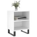 Miniatyrbilde 3 av 10: vidaXL Nattbord hvit 40x30x50 cm konstruert tre