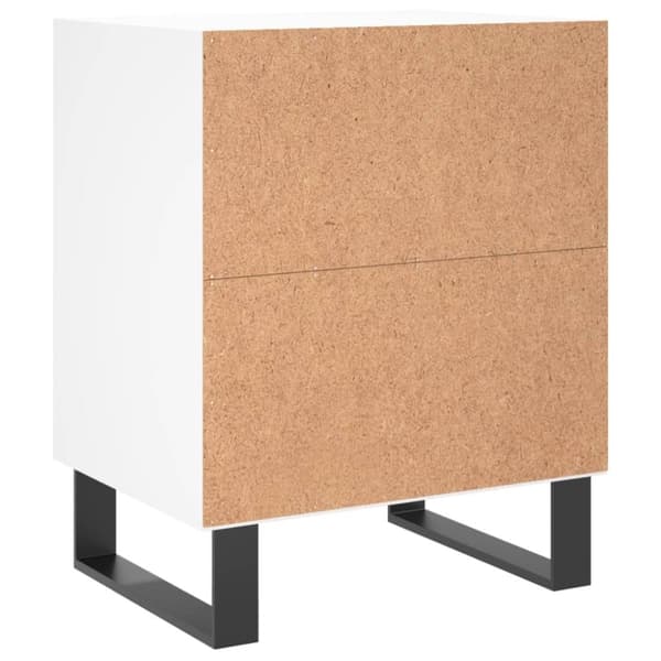 vidaXL Nattbord hvit 40x30x50 cm konstruert tre