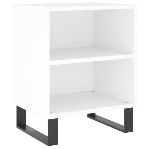 vidaXL Nattbord hvit 40x30x50 cm konstruert tre