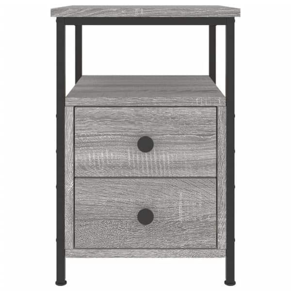 vidaXL sengebord 34x35,5x50 cm konstrueret træ grå sonoma-eg