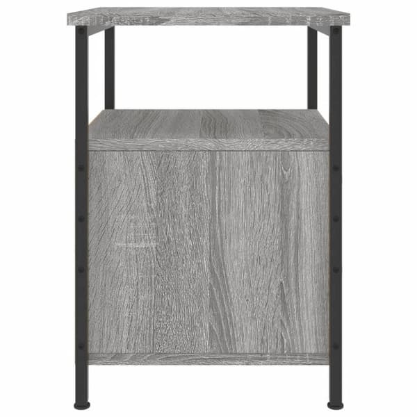 vidaXL sengebord 34x35,5x50 cm konstrueret træ grå sonoma-eg