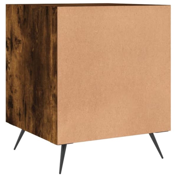 vidaXL Sängbord rökfärgad ek 40x40x50 cm konstruerat trä