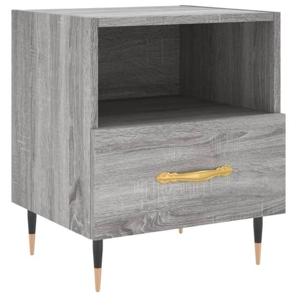 vidaXL Nattbord 2 stk grå sonoma 40x35x47,5 cm konstruert tre