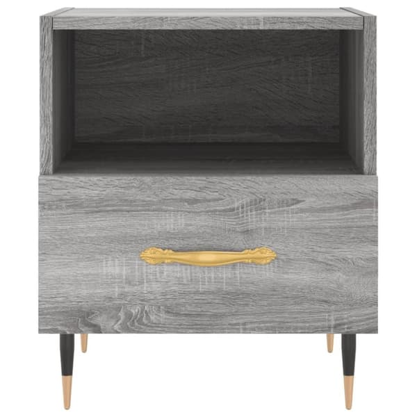 vidaXL Nattbord 2 stk grå sonoma 40x35x47,5 cm konstruert tre