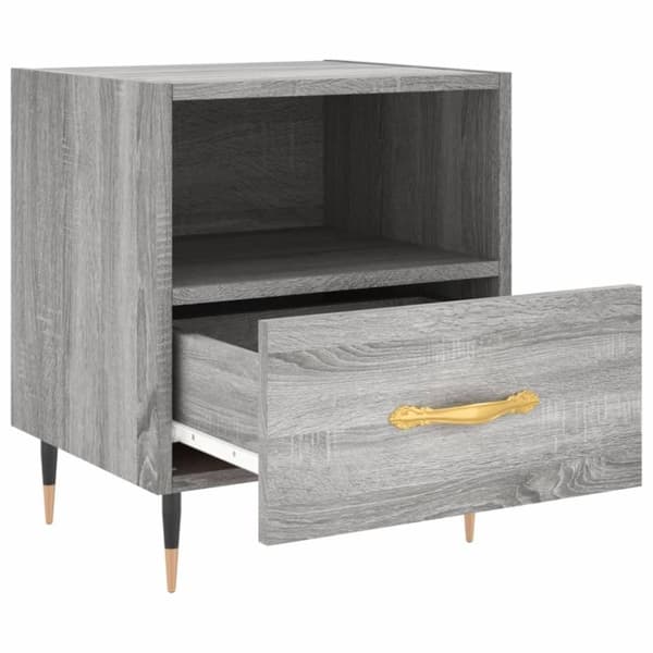 vidaXL Nattbord 2 stk grå sonoma 40x35x47,5 cm konstruert tre