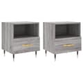 Miniatyrbilde 1 av 11: vidaXL Nattbord 2 stk grå sonoma 40x35x47,5 cm konstruert tre