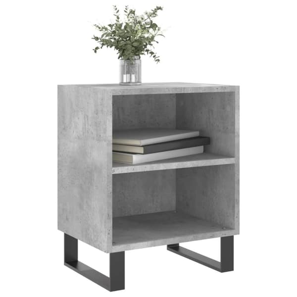 vidaXL Nattbord 2 stk betonggrå 40x30x50 cm konstruert tre