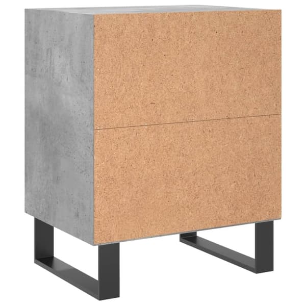 vidaXL Nattbord 2 stk betonggrå 40x30x50 cm konstruert tre