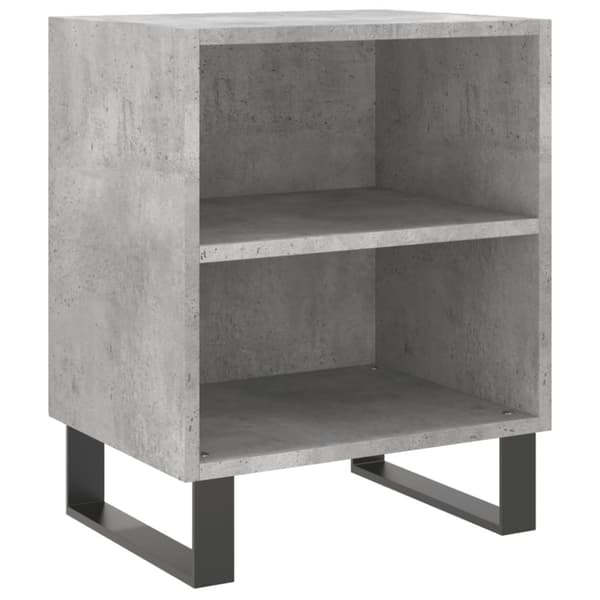 vidaXL sengeborde 2 stk. 40x30x50 cm konstrueret træ betongrå