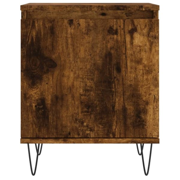vidaXL sengeborde 2 stk. 40x30x50 cm konstrueret træ røget egetræ