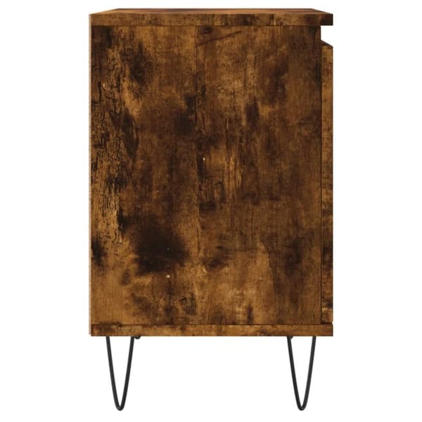 vidaXL sengeborde 2 stk. 40x30x50 cm konstrueret træ røget egetræ