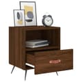 Miniatyrbilde 3 av 11: vidaXL Nattbord 2 stk brun eik 40x35x47,5 cm konstruert tre