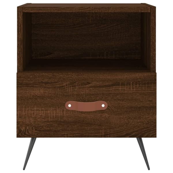 vidaXL Nattbord 2 stk brun eik 40x35x47,5 cm konstruert tre