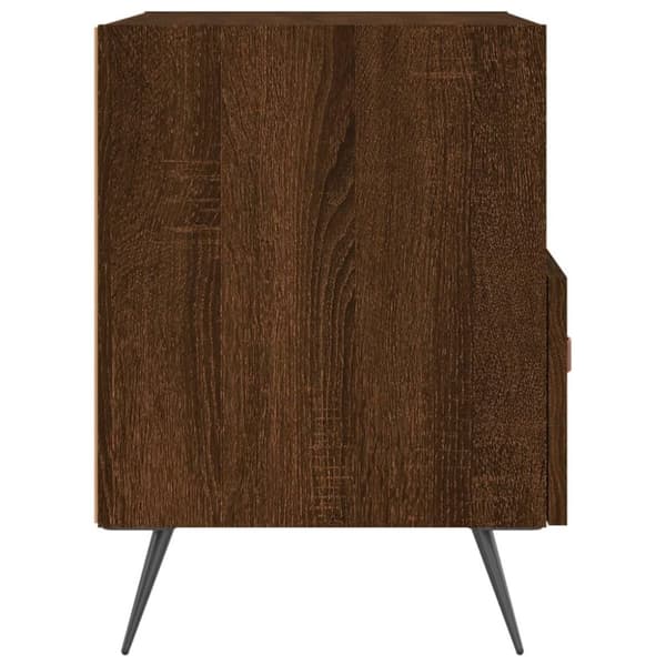 vidaXL Nattbord 2 stk brun eik 40x35x47,5 cm konstruert tre