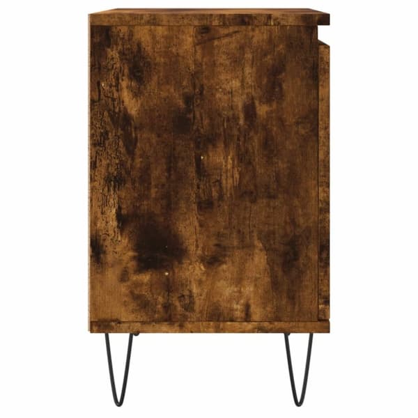 vidaXL sengebord 40x30x50 cm konstrueret træ røget egetræsfarve