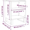 Miniatyrbilde 10 av 11: vidaXL Nattbord 2 stk hvit 40x30x50 cm konstruert tre