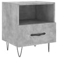 Miniatyrbilde 5 av 11: vidaXL Nattbord 2 stk betonggrå 40x35x47,5 cm konstruert tre