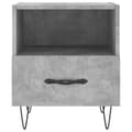 Miniatyrbilde 6 av 11: vidaXL Nattbord 2 stk betonggrå 40x35x47,5 cm konstruert tre