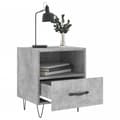 Miniatyrbilde 2 av 11: vidaXL Nattbord 2 stk betonggrå 40x35x47,5 cm konstruert tre