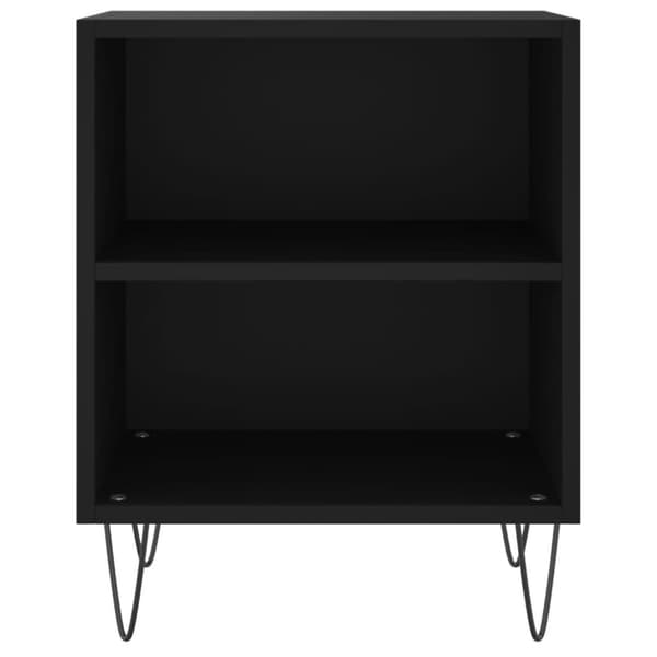 vidaXL sengeborde 2 stk. 40x30x50 cm konstrueret træ sort