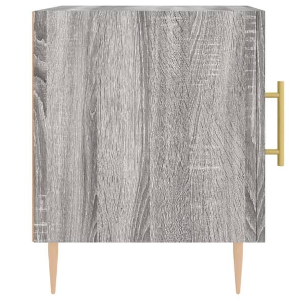 vidaXL sengebord 40x40x50 cm konstrueret træ grå sonoma-eg