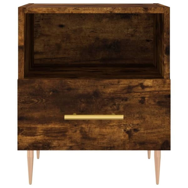 vidaXL Sängbord 2 st rökfärgad ek 40x35x47,5 cm konstruerat trä