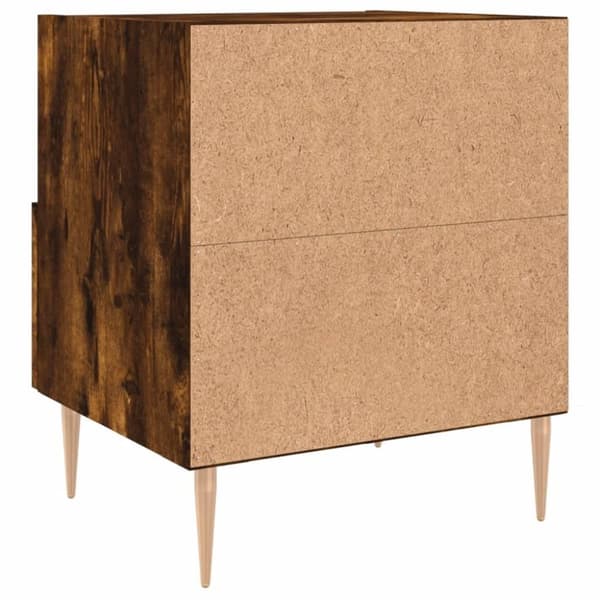 vidaXL Sängbord 2 st rökfärgad ek 40x35x47,5 cm konstruerat trä