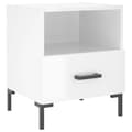 Miniatyrbilde 5 av 11: vidaXL Nattbord 2 stk høyglans hvit 40x35x47,5 cm konstruert tre