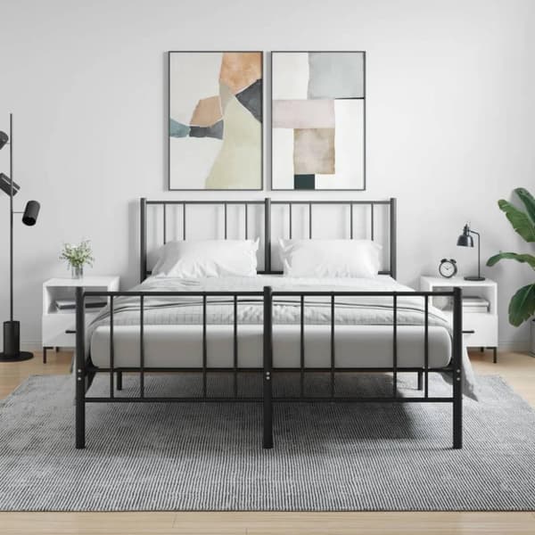 vidaXL Yöpöydät 2 kpl korkeakiilto valk. 40x35x47,5 cm tekninen puu