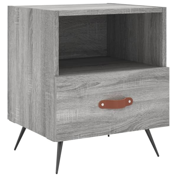 vidaXL Yöpöydät 2 kpl harmaa Sonoma 40x35x47,5 cm tekninen puu