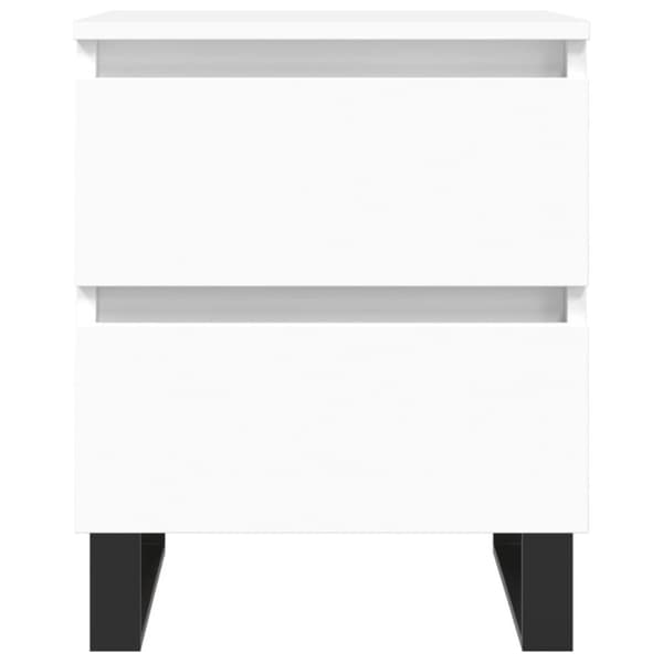 vidaXL sengeborde 2 stk. 40x35x50 cm konstrueret træ hvid