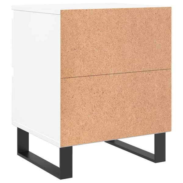vidaXL sengeborde 2 stk. 40x35x50 cm konstrueret træ hvid