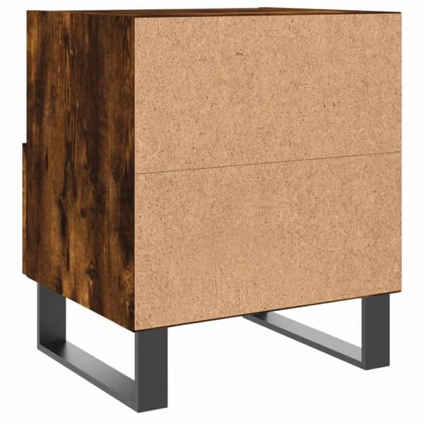 vidaXL sengeborde 2 stk. 40x35x47,5 cm konstrueret træ røget egetræ