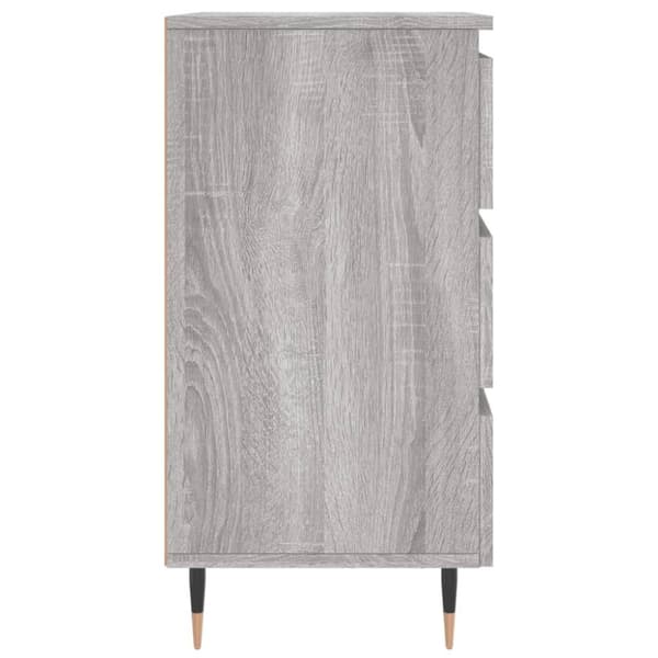 vidaXL sengeborde 2 stk. 40x35x69 cm konstrueret træ grå sonoma-eg