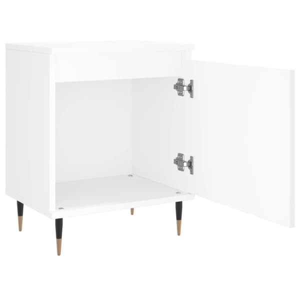 vidaXL Nattbord 2 stk hvit 40x30x50 cm konstruert tre